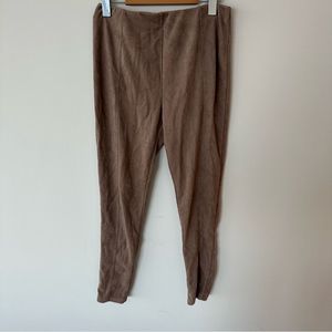 Brown suede leggings